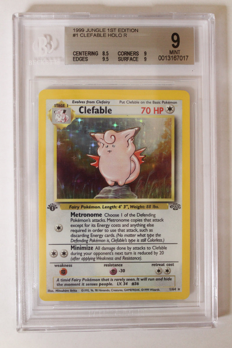 Clefable (1/64) 1st edition Holo Rare [Jungle] Beckett 9