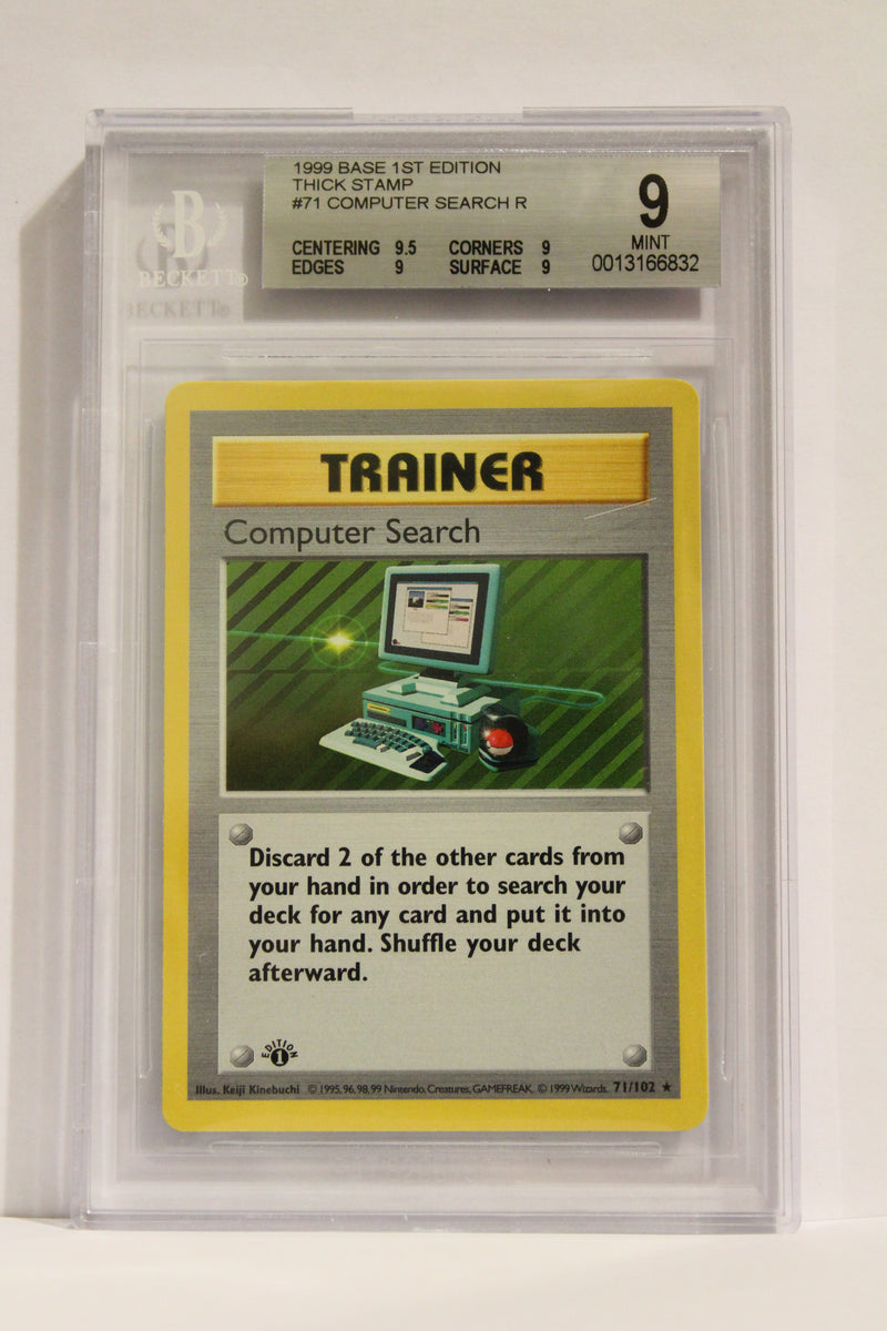 Computer Search (71/102) Thick Stamp Rare [Base Set 1st Edition] Beckett 9