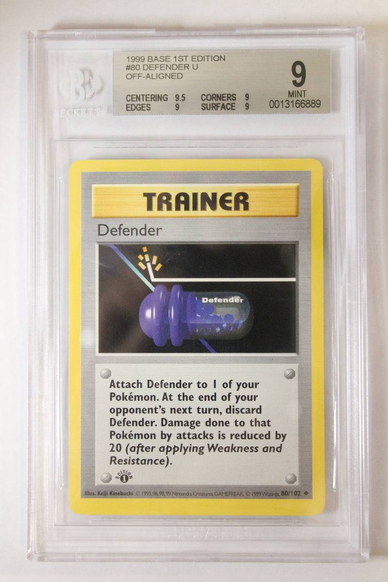 Defender (80/102) Off-Aligned Uncommon [Base Set 1st Edition] Beckett 9