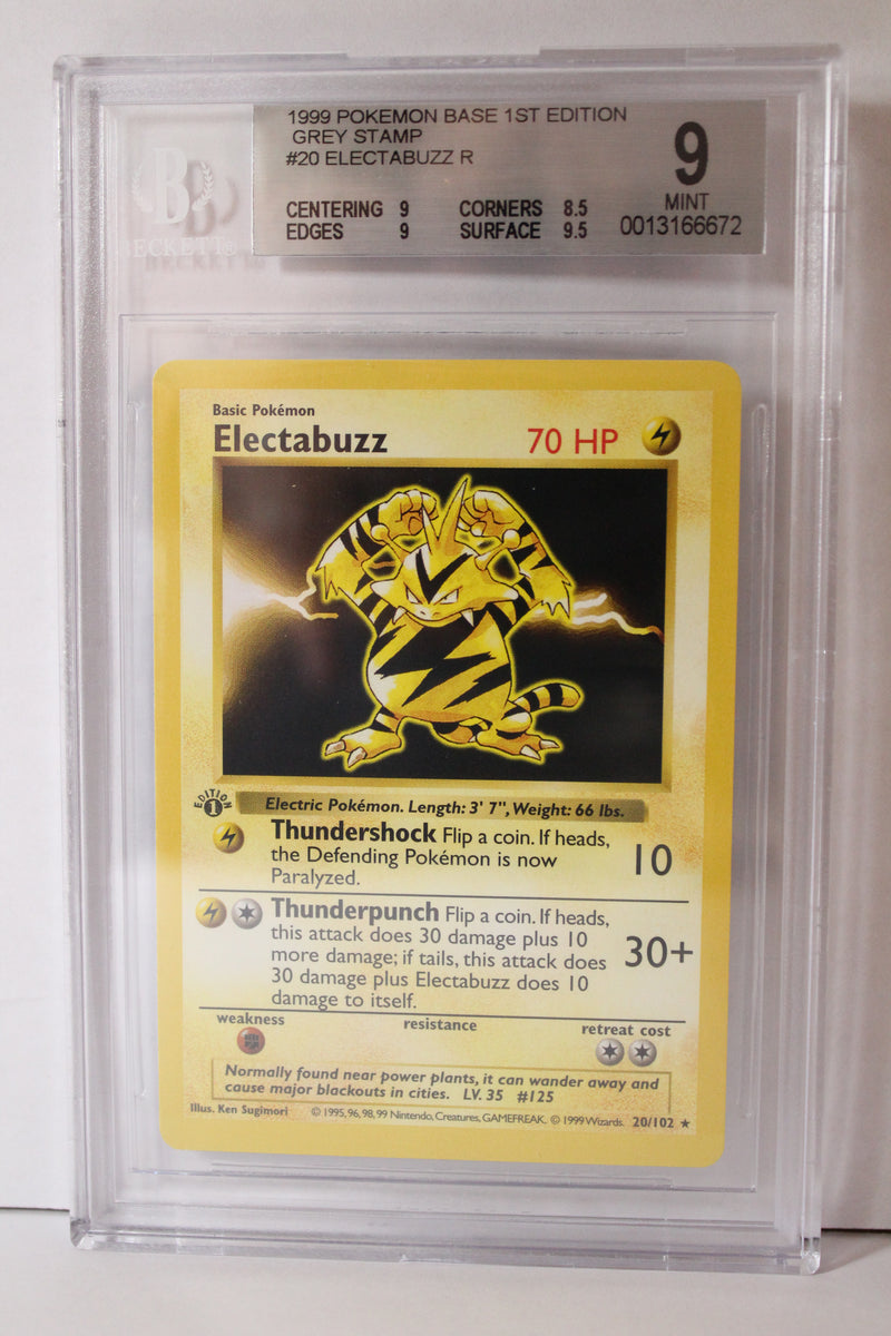 Electabuzz (20/102) 1st Edition/Grey Stamp Rare [Base Set (Shadowless)] Beckett 9