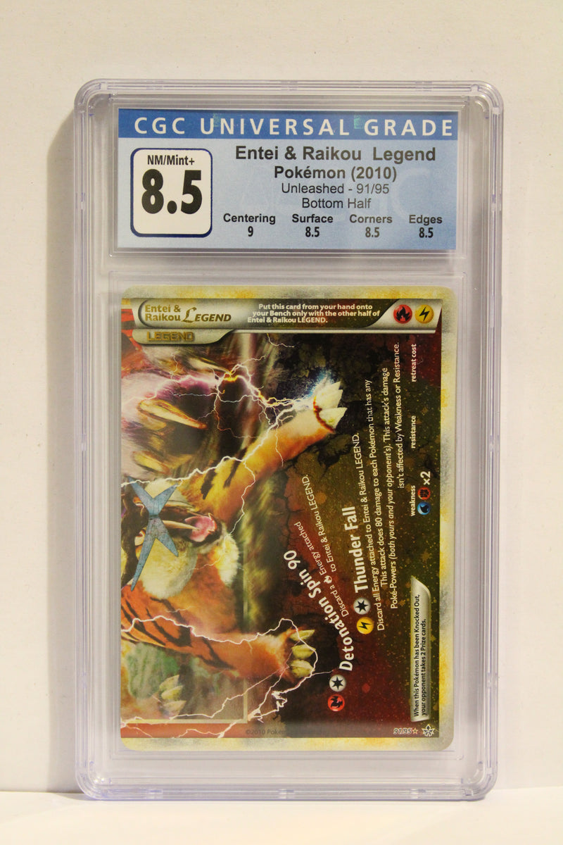 Entei & Raikou LEGEND (91/95) Holo Ultra Rare [HeartGold & SoulSilver: Unleashed] CGC 8.5