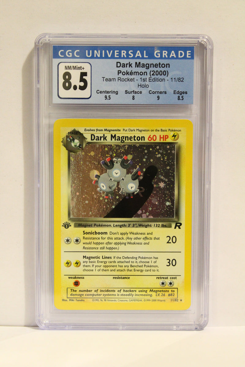 Dark Magneton (11/82) 1st Edition Holo Rare [Team Rocket] CGC 8.5