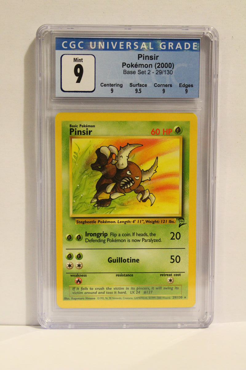 Pinsir (29/130) Rare [Base Set 2] CGC 9