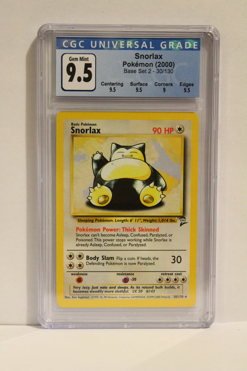 Snorlax (30/130) Rare [Base Set 2] CGC 9