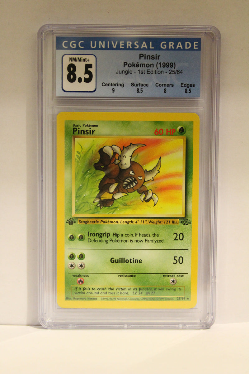 Pinsir (25/64) 1st Edition Rare [Jungle] CGC 8.5