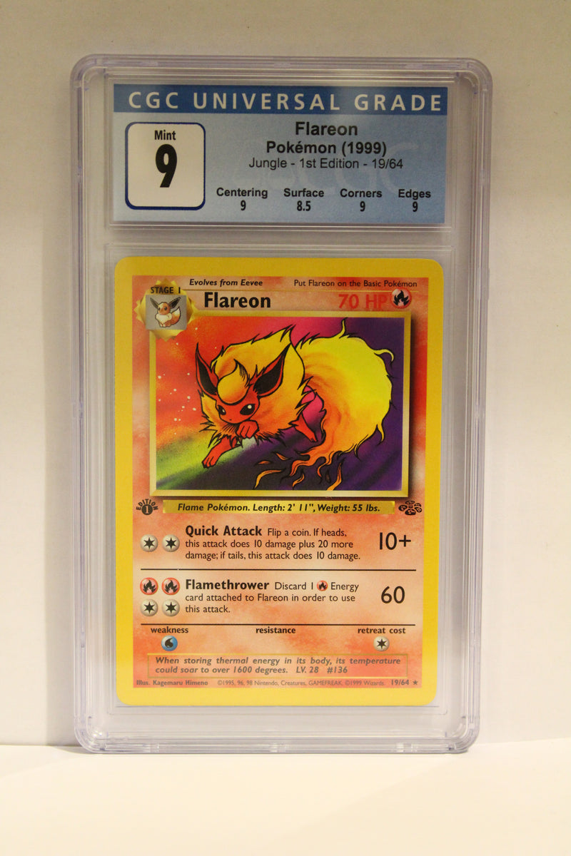 Flareon (19/64) 1st Edition Rare [Jungle] CGC 9