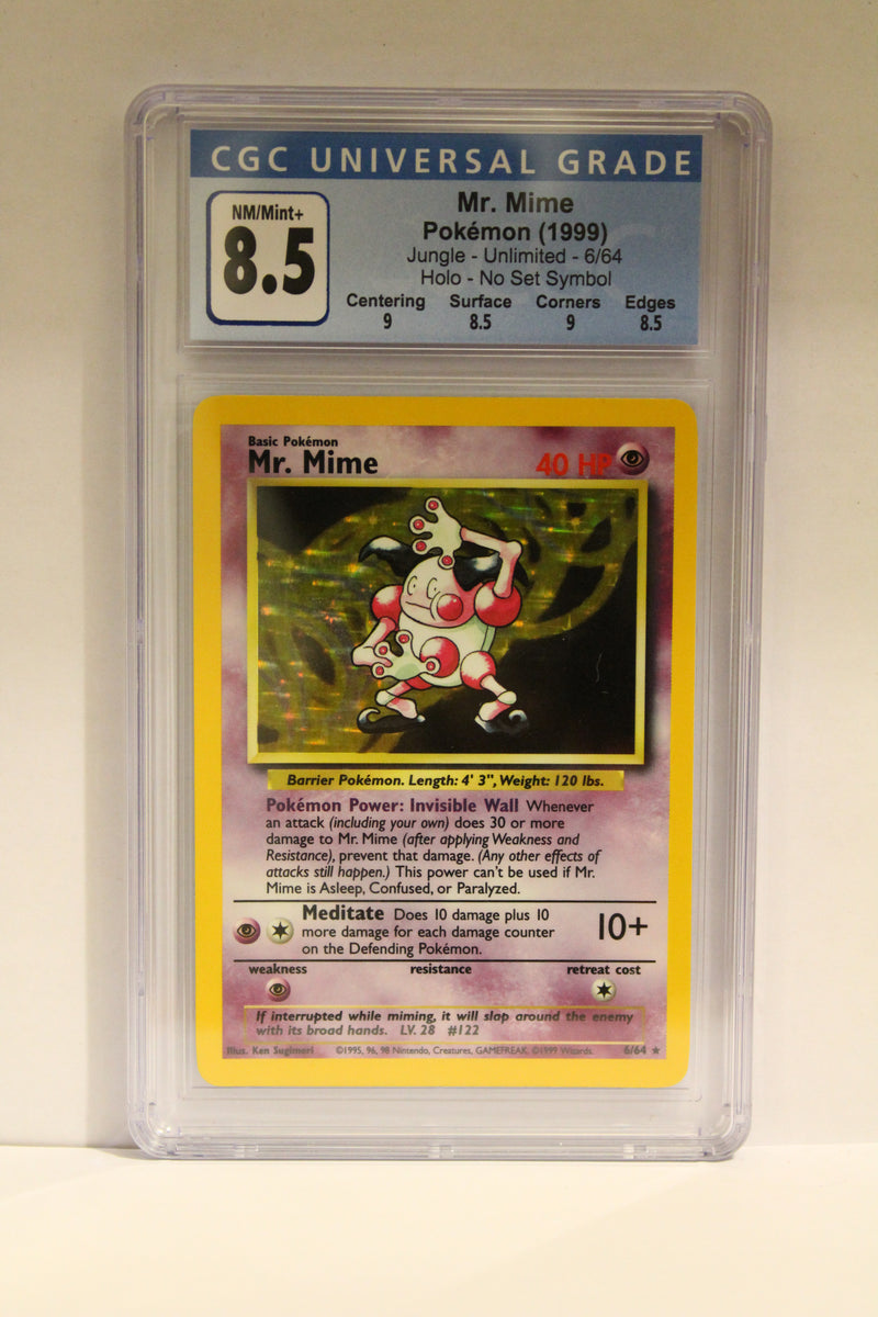 Mr. Mime (6/64) Unlimited Holo Rare Error [Jungle] CGC 8.5