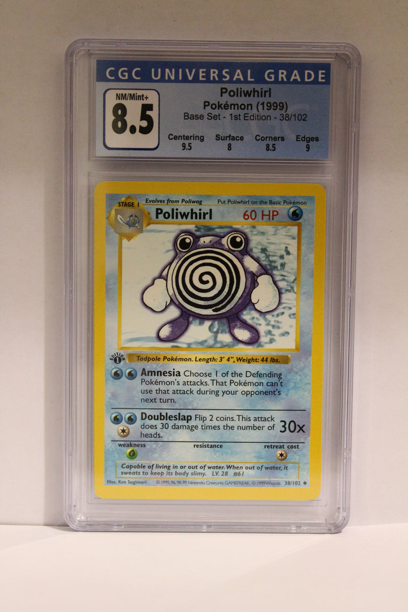 Poliwhirl (38/102) 1st Edition Uncommon [Base Set (Shadowless)] CGC 8.5