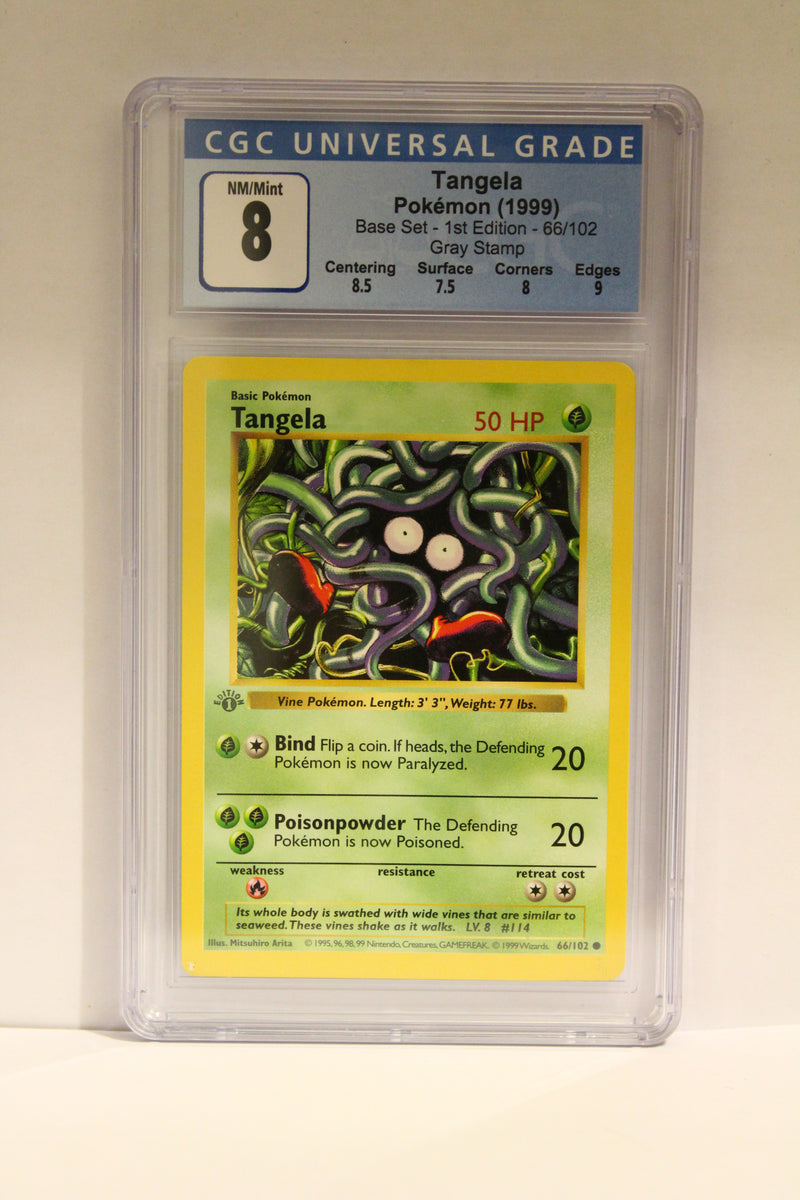 Tangela (66/102) 1st Edition/Gray Stamp Common [Base Set (Shadowless)] CGC 8