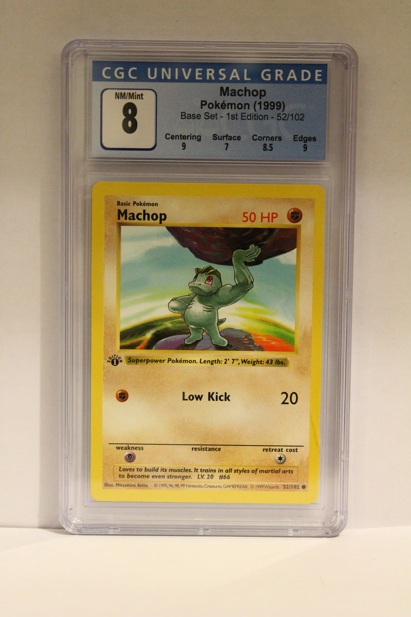 Machop (52/102) 1st Edition Common [Base Set (Shadowless)] CGC 8