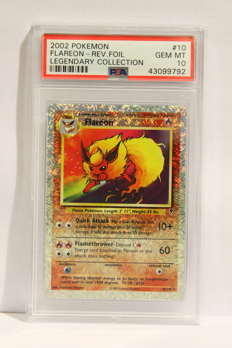 Flareon (10/110) Reverse Holo Rare [Legendary Collection] PSA 10