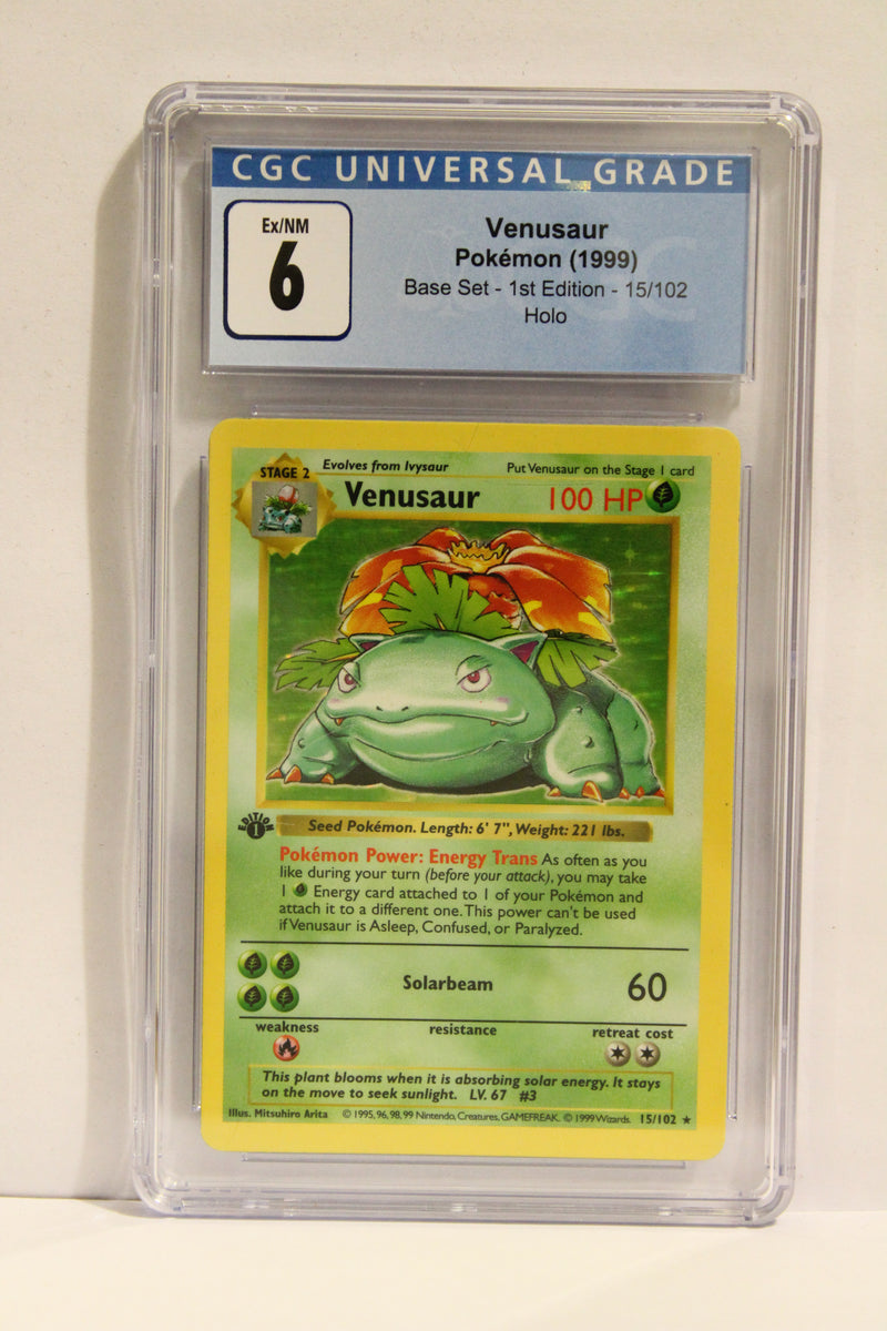 Venusaur (15/102) 1st Edition [Base Set (Shadowless)] CGC 6