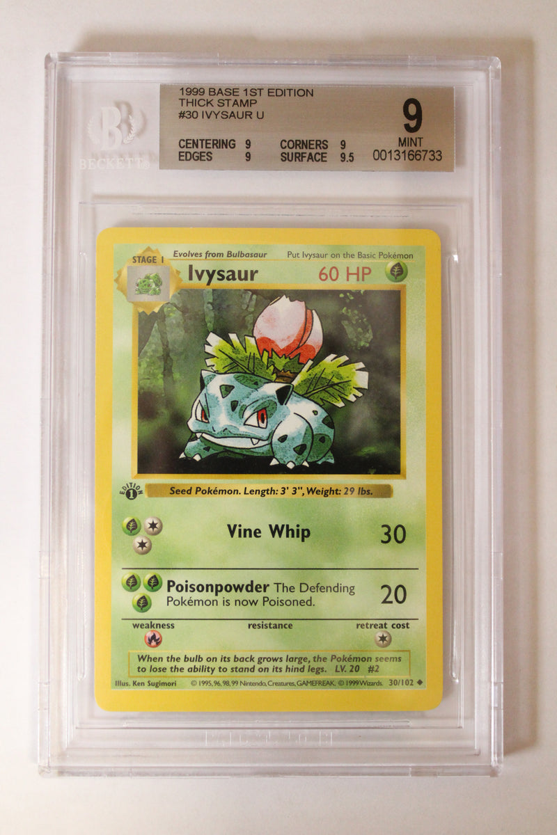 Ivysaur (30/102) 1st Edition/Thick Stamp Uncommon [Base Set (Shadowless)] Beckett 9