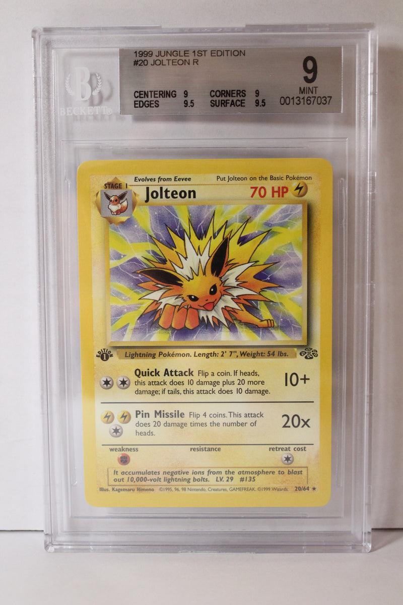 Jolteon (20/64) 1st Edition Rare [Jungle] Beckett 9