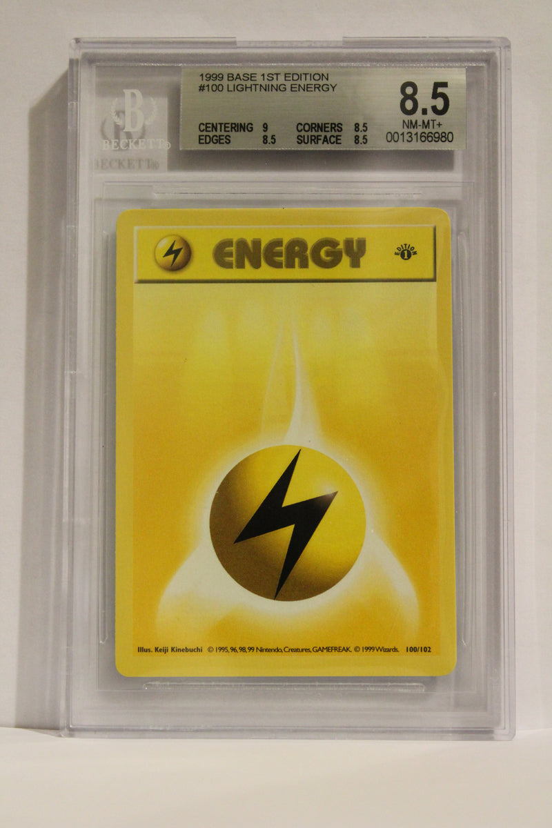 Lightning Energy (100/102) 1st Edition [Base Set (Shadowless)] Beckett 8.5