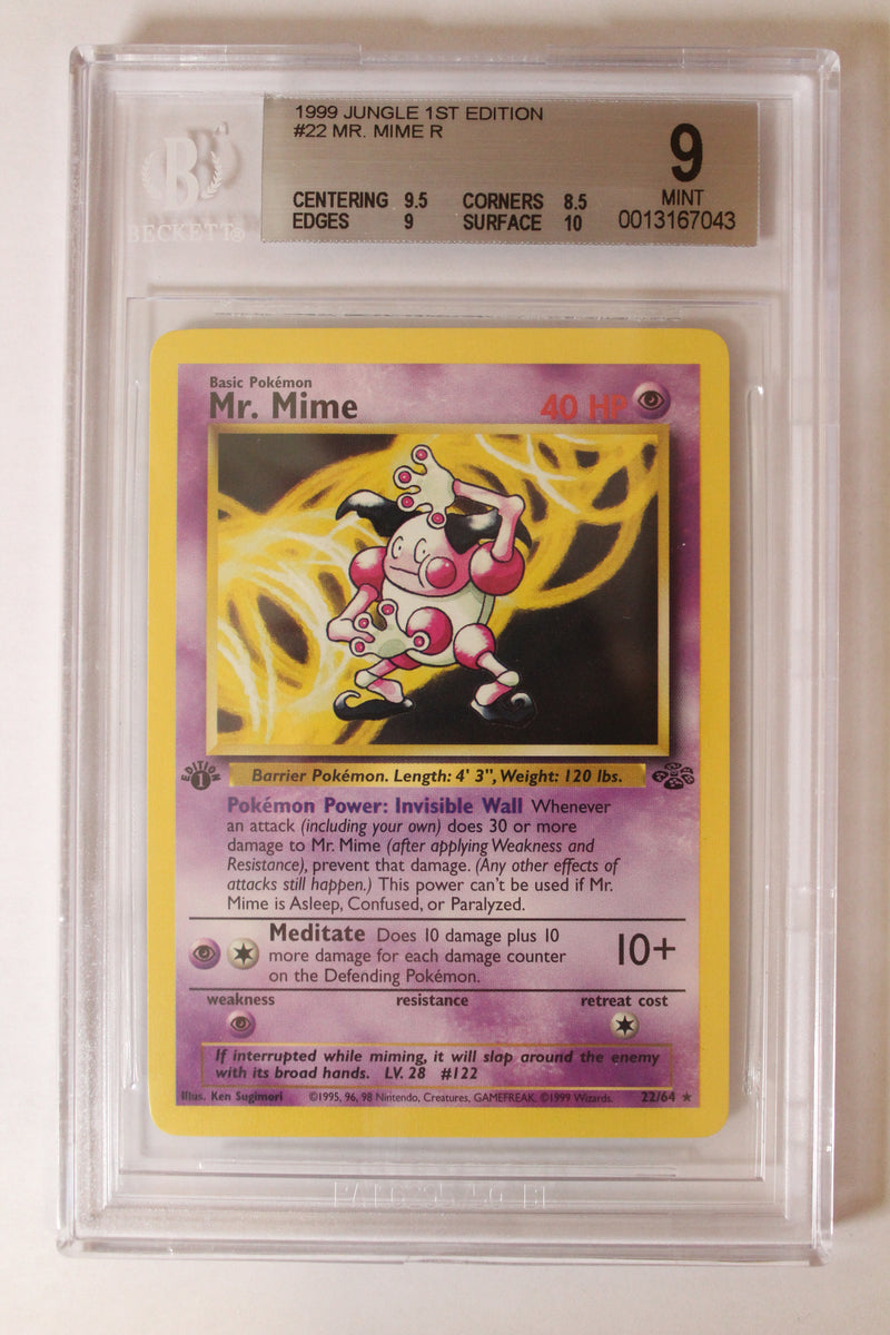 Mr. Mime (22/64) 1st Edition Rare [Jungle] Beckett 9