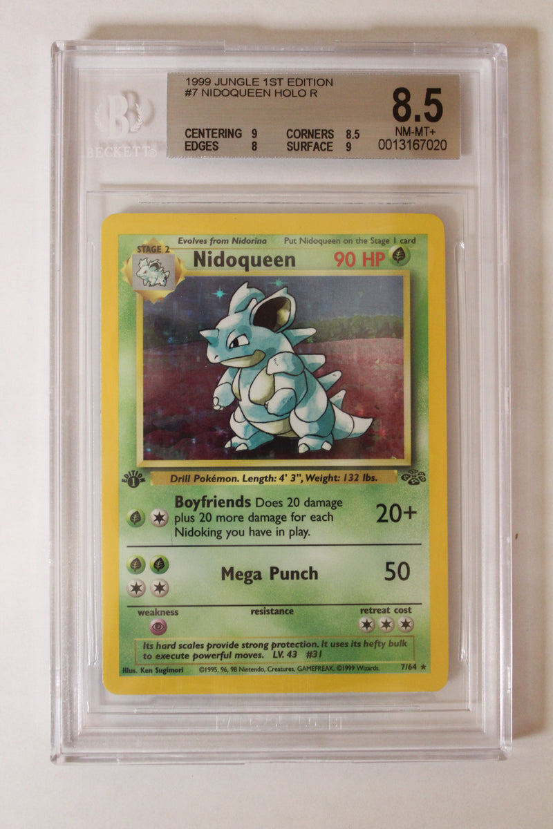 Nidoqueen (7/64) 1st Edition Holo Rare [Jungle] Beckett 8.5