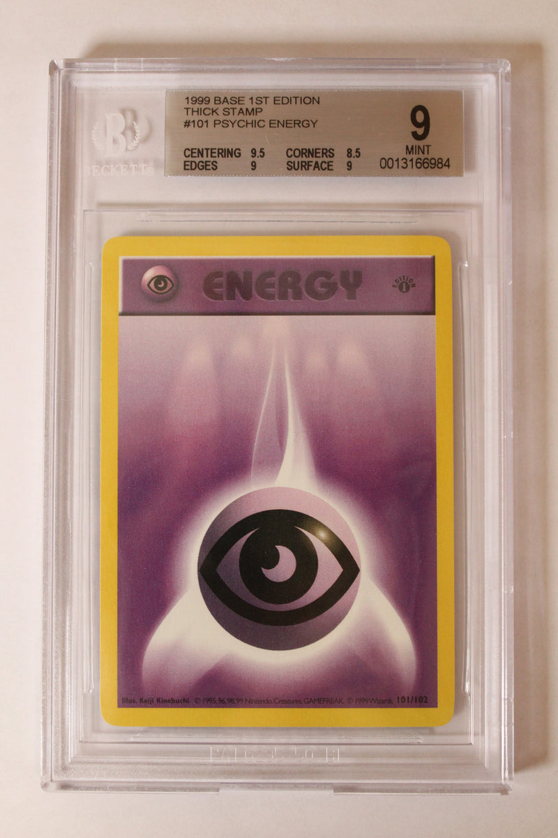 Psychic Energy (101/102) 1st Edition/Thick Stamp [Base Set (Shadowless)] Beckett 9