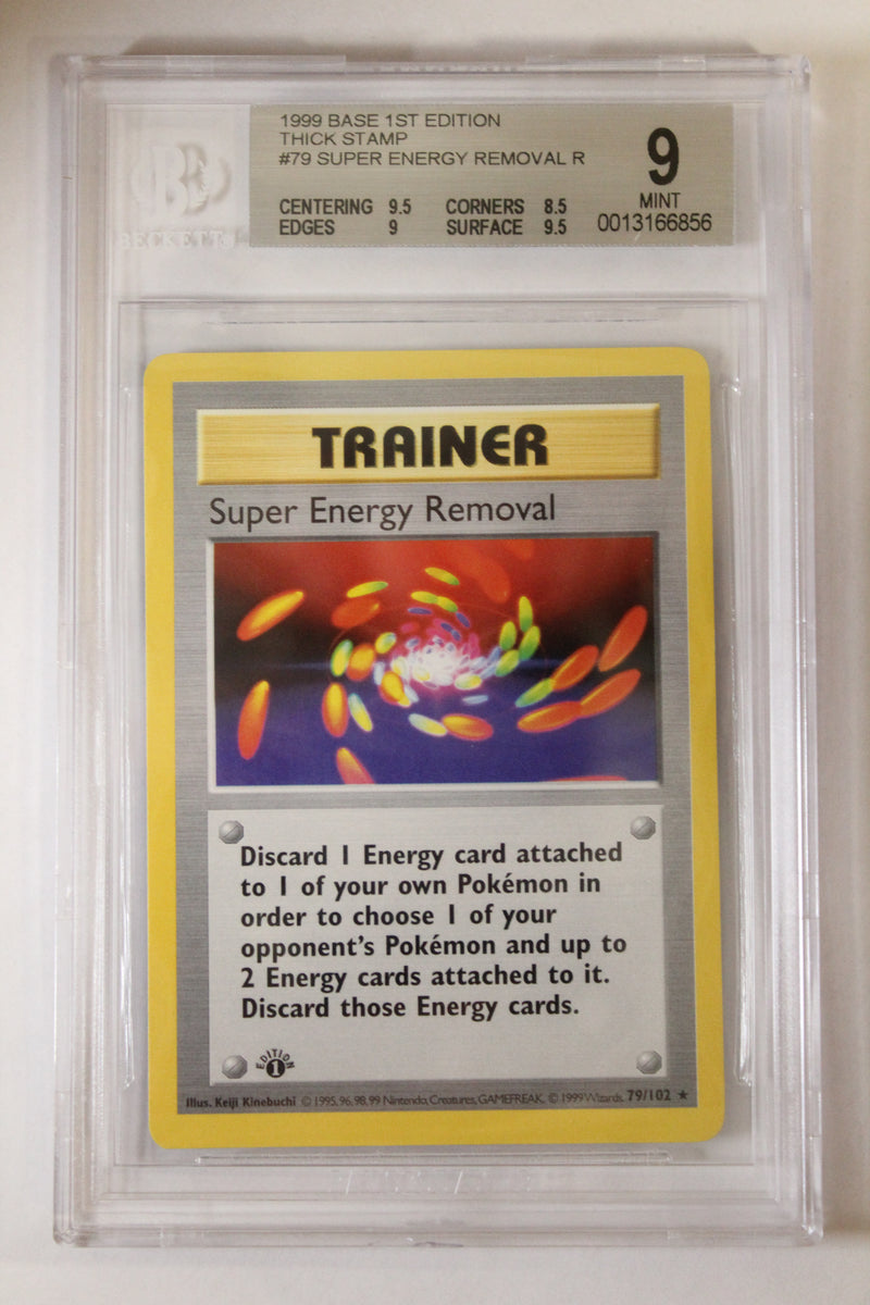 Super Energy Removal (79/102) Thick Stamp Rare [Base Set 1st Edition] Beckett 9