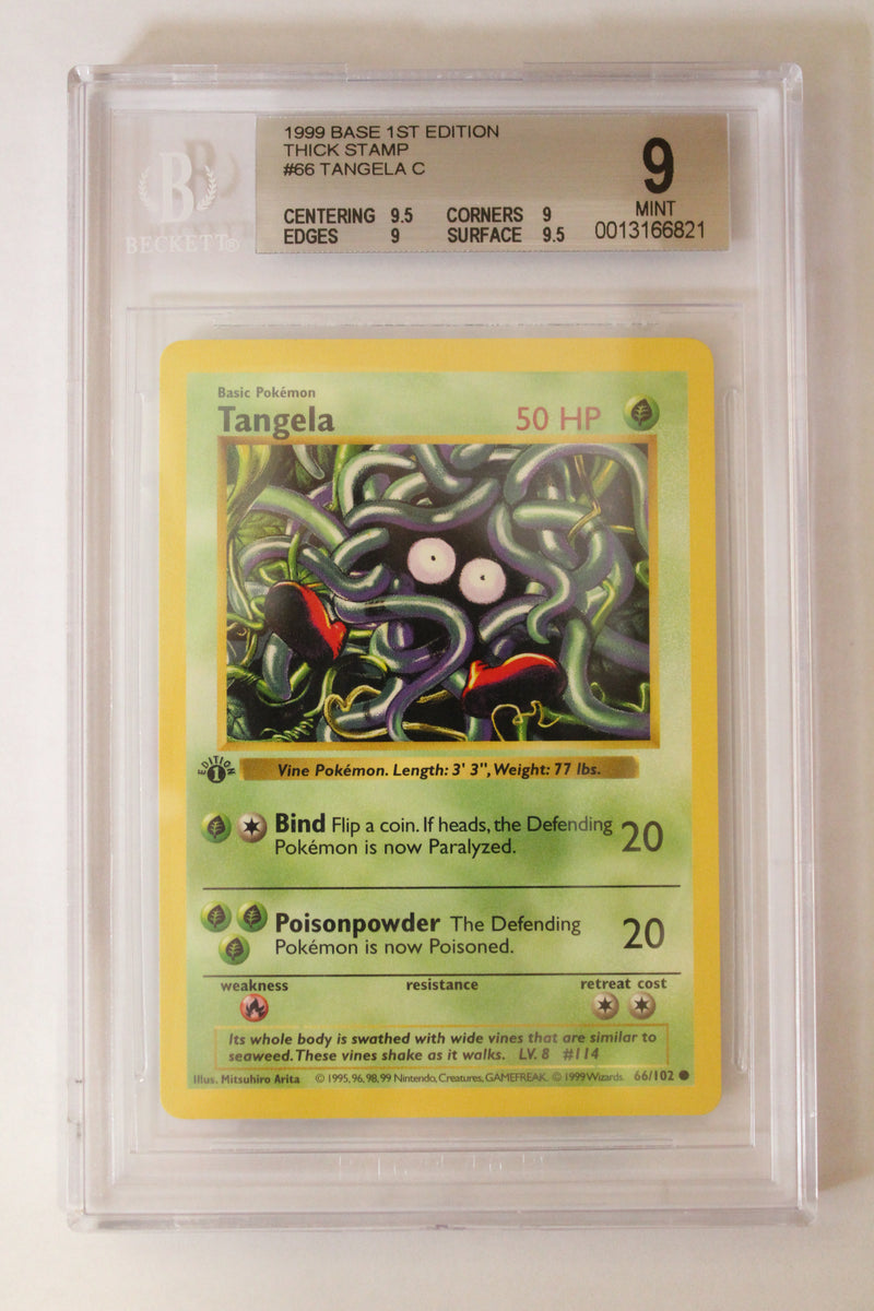 Tangela (66/102) 1st Edition/Thick Stamp Common [Base Set (Shadowless)] Beckett 9