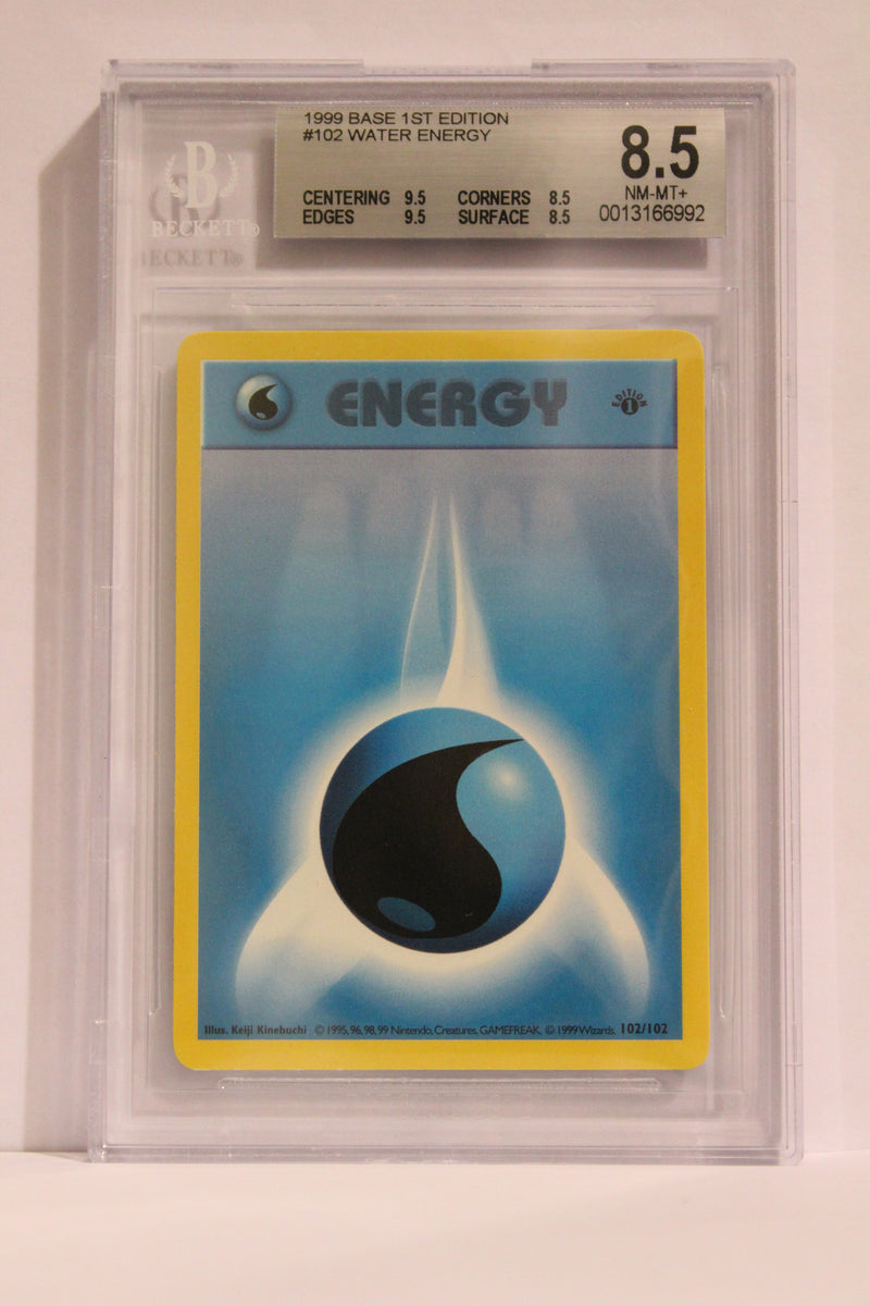 Water Energy (102/102) 1st Edition [Base Set (Shadowless)] Beckett 8.5