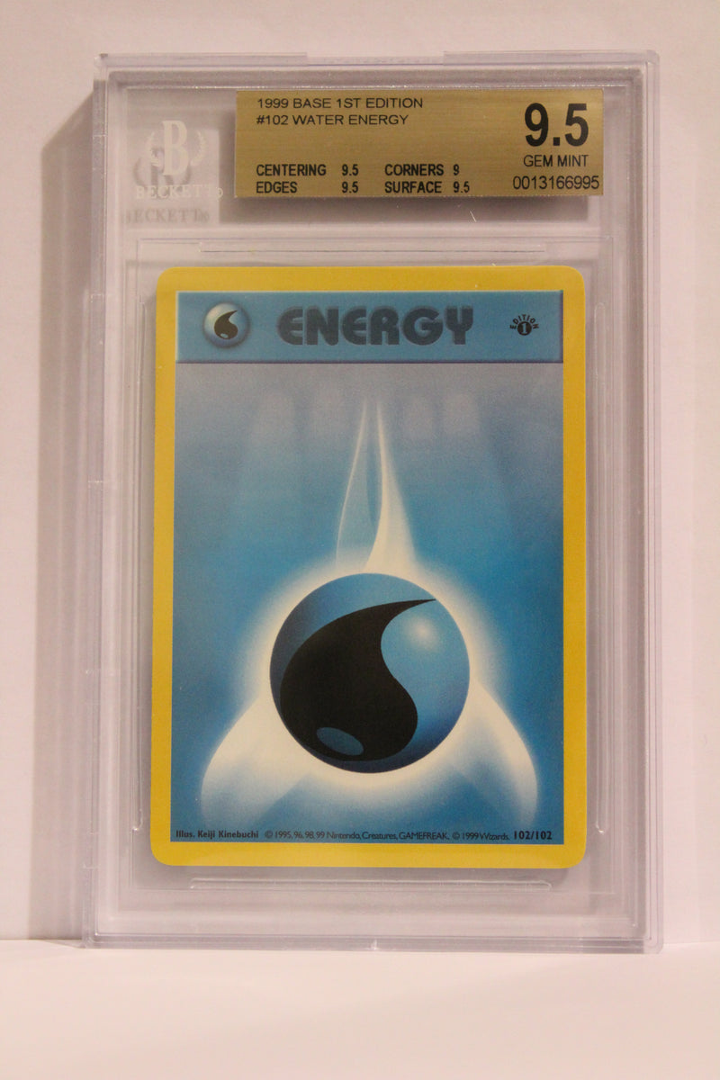 Water Energy (102/102) 1st Edition [Base Set (Shadowless)] Beckett 9.5