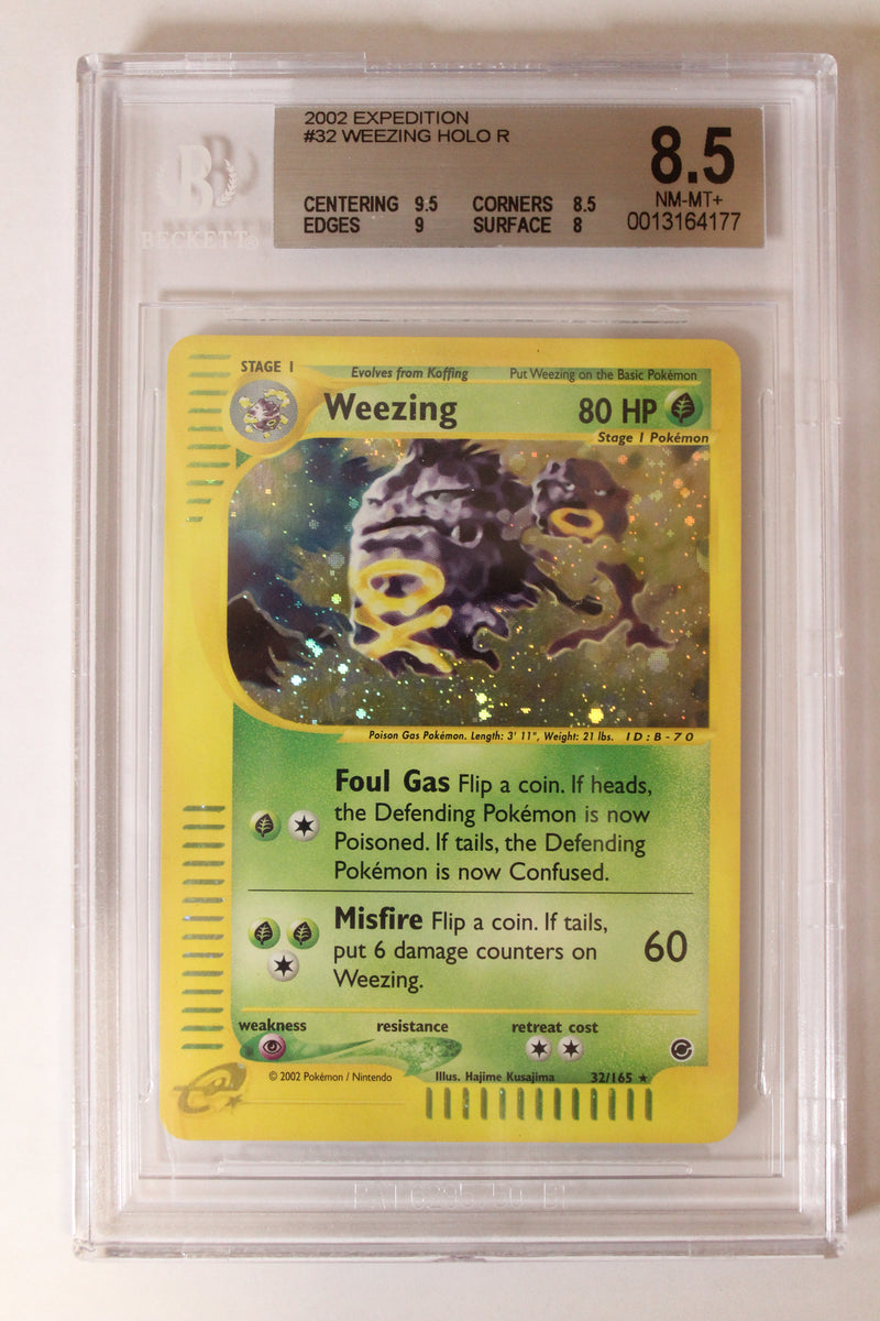 Weezing (32/165) Holo Rare [Expedition: Base Set] Beckett 8.5