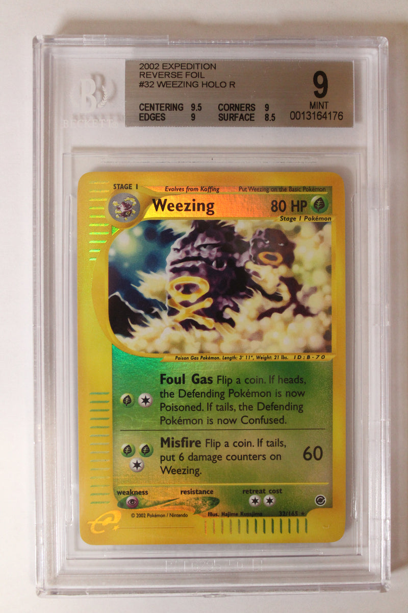 Weezing (32/165) Reverse Holo Rare [Expedition: Base Set] Beckett 9