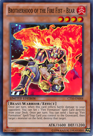 Brotherhood of the Fire Fist - Bear [CT10-EN008] Super Rare