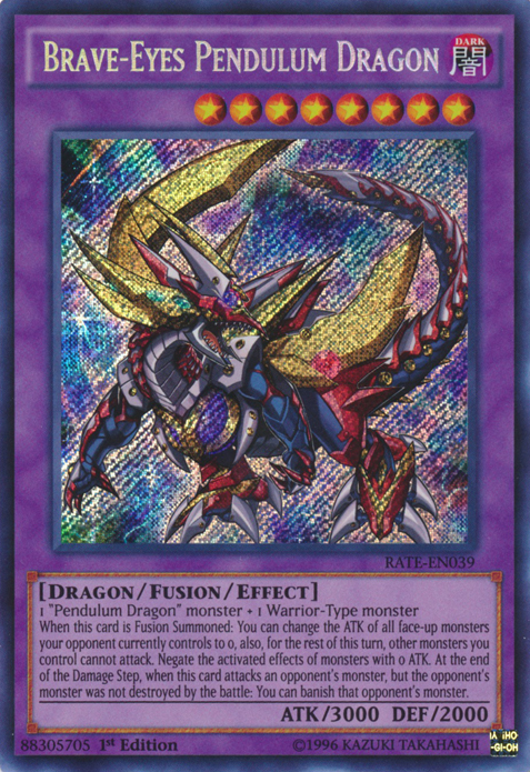 Brave-Eyes Pendulum Dragon [RATE-EN039] Secret Rare